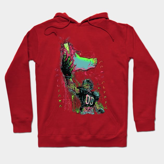 Zombie Gridiron Foot Ball Football Hoodie by Mudge
